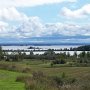 Vue sur le lac et ses îles à Saint-Henri de Taillon